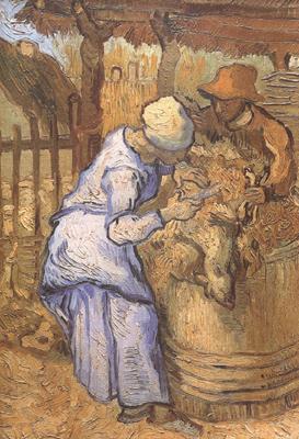 Vincent Van Gogh The Sheep-Shearers (nn04) Norge oil painting art